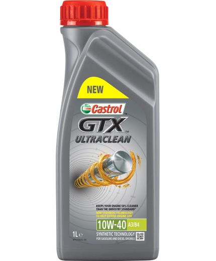 Моторное масло CASTROL GTX UltraClean 10W-40 A3/B4 1л