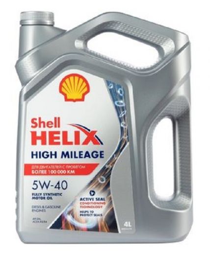 Моторное масло SHELL Helix High Mileage 5W-40 4л