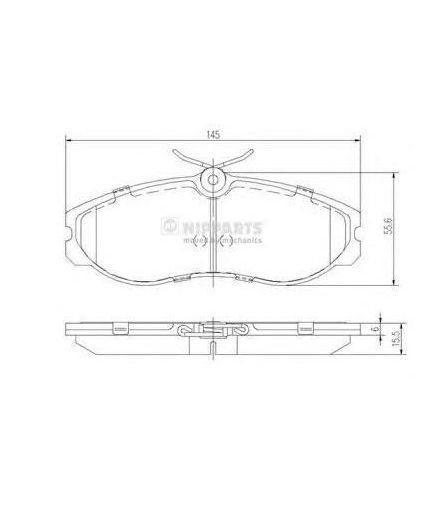 NIPPARTS Колодки дисковые 4 шт