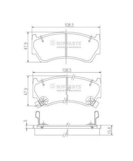 NIPPARTS Колодки дисковые 4 шт