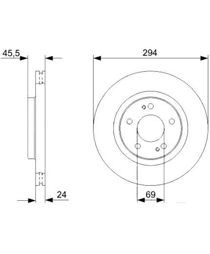 BOSCH Тормозной диск