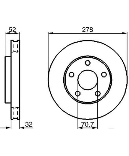 BOSCH Тормозной диск
