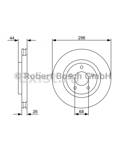BOSCH Тормозной диск