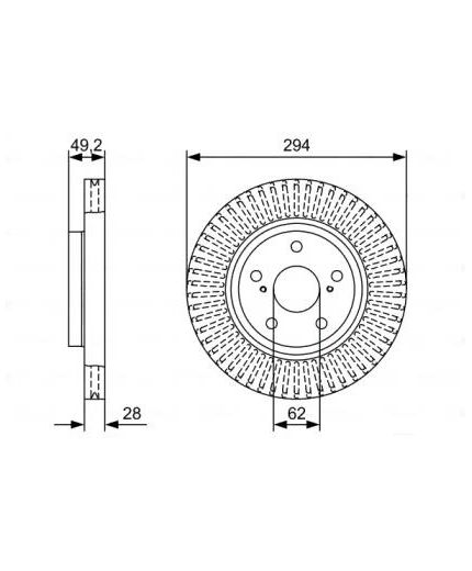 BOSCH Тормозной диск