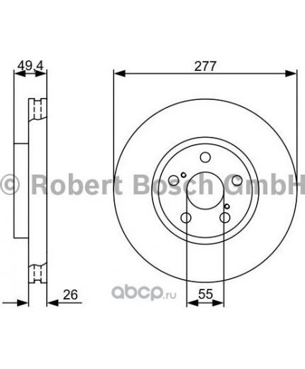 BOSCH Тормозной диск