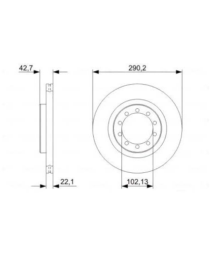 BOSCH Тормозной диск