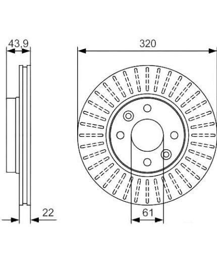 BOSCH Тормозной диск