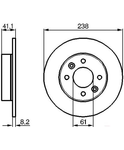 BOSCH Тормозной диск