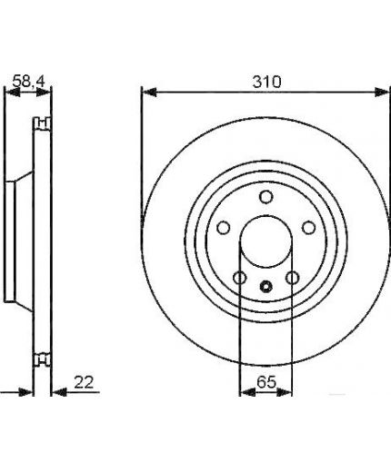 BOSCH Тормозной диск
