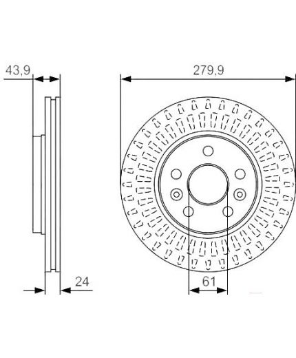 BOSCH Тормозной диск