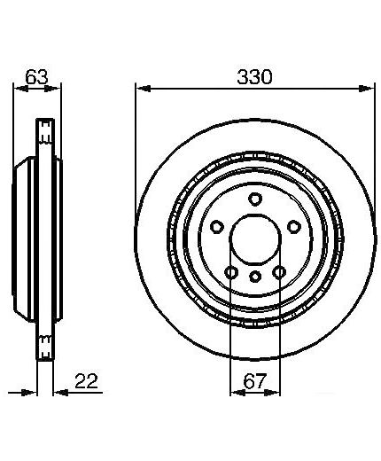 BOSCH Тормозной диск