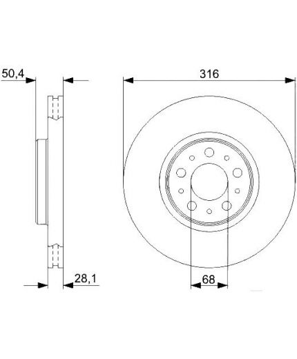 BOSCH Тормозной диск