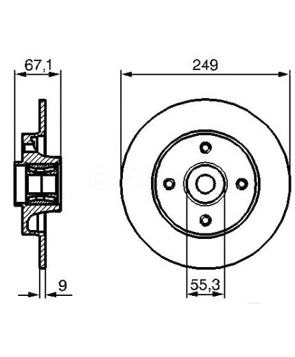 BOSCH Тормозной диск
