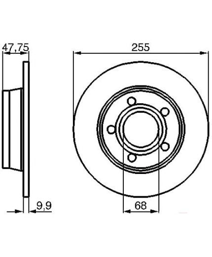 BOSCH Тормозной диск
