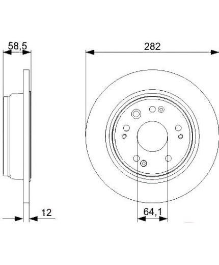 BOSCH Тормозной диск