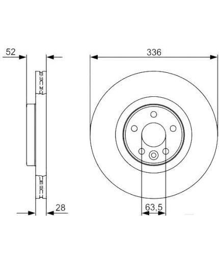 BOSCH Тормозной диск