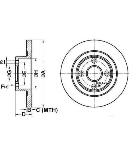 ATE Тормозной диск