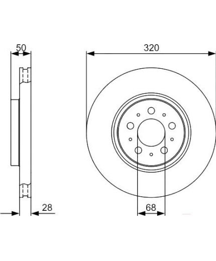 BOSCH Тормозной диск