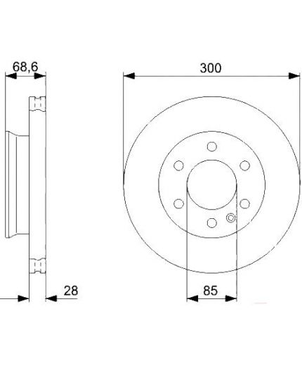 BOSCH Тормозной диск