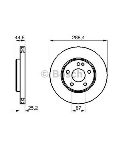 BOSCH Тормозной диск