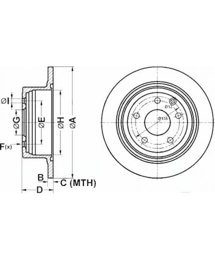 ATE Тормозной диск