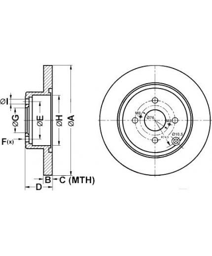 ATE Тормозной диск