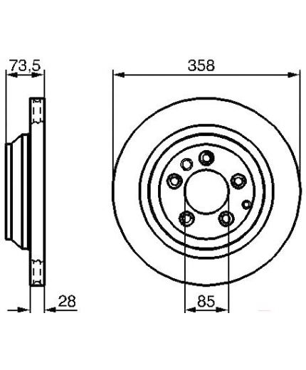 BOSCH Тормозной диск