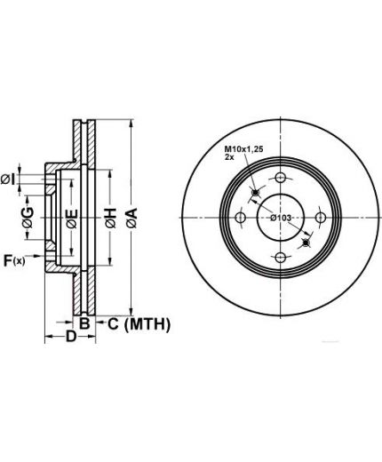 ATE Тормозной диск