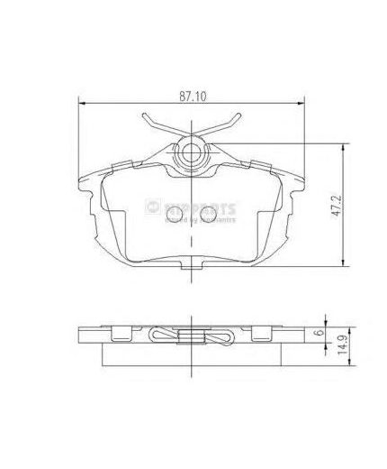 NIPPARTS Колодки дисковые 4 шт