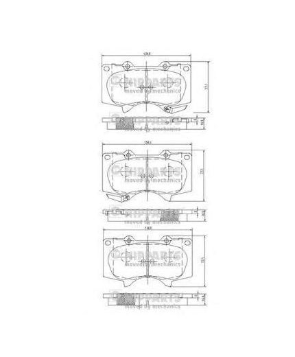 NIPPARTS Колодки дисковые 4 шт