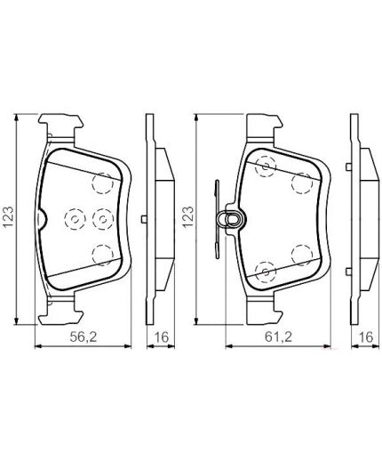 BOSCH Колодки дисковые задние