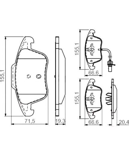BOSCH Колодки дисковые