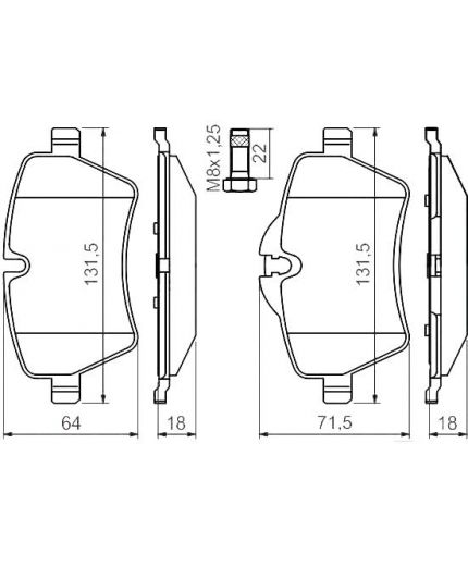 BOSCH Колодки дисковые