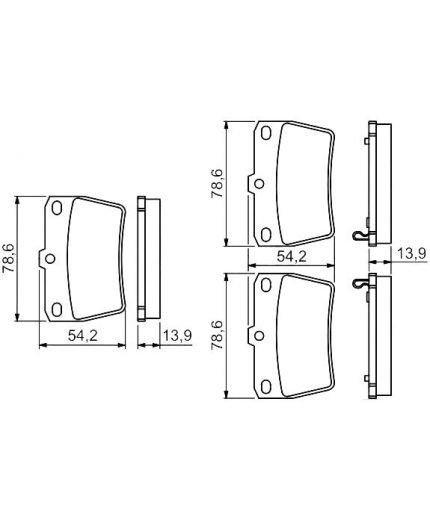 BOSCH Колодки дисковые