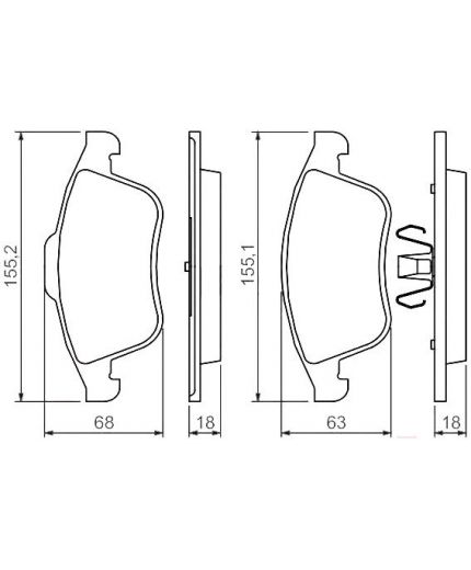 BOSCH Колодки дисковые