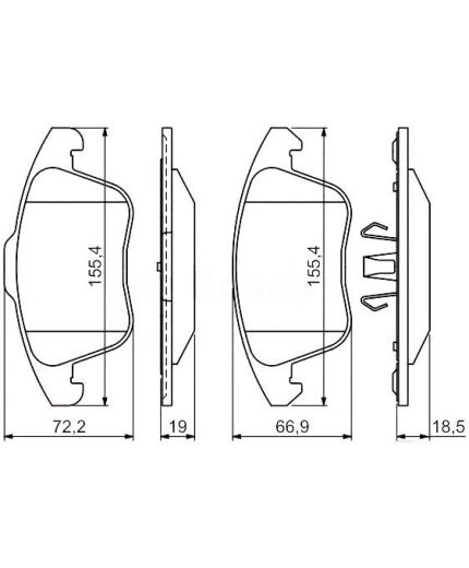 BOSCH Колодки дисковые