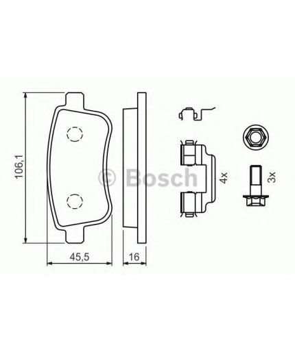 BOSCH Колодки дисковые