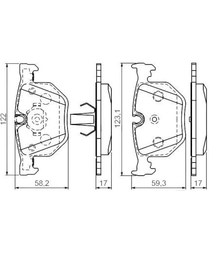 BOSCH Колодки дисковые задние