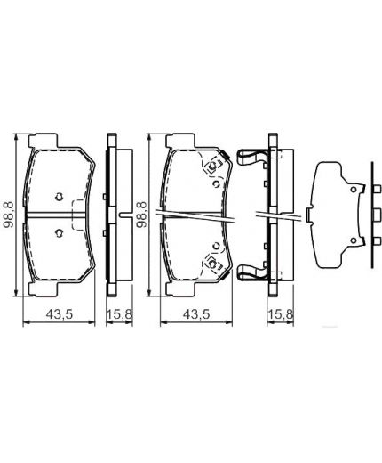 BOSCH Колодки дисковые