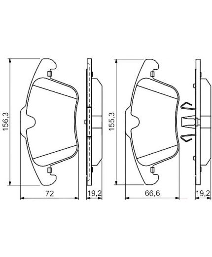 BOSCH Колодки дисковые
