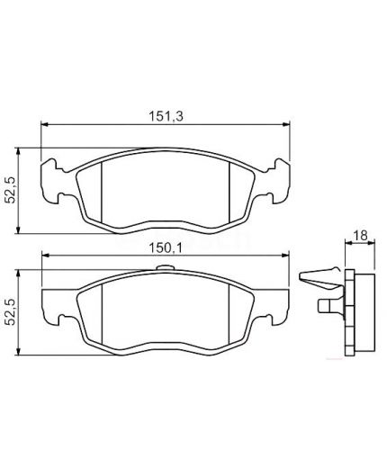 BOSCH Колодки дисковые