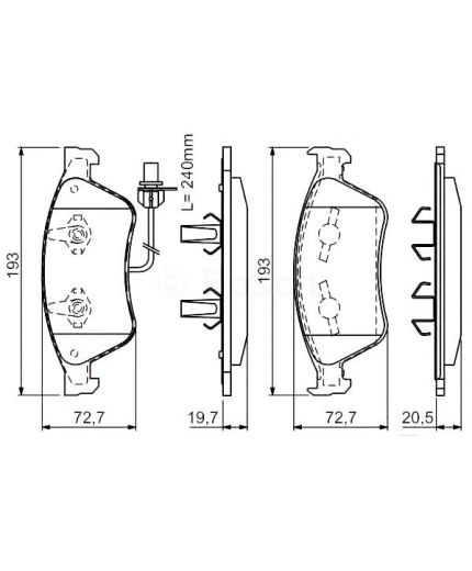 BOSCH Колодки дисковые
