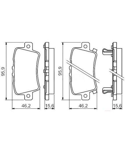BOSCH Колодки дисковые задние