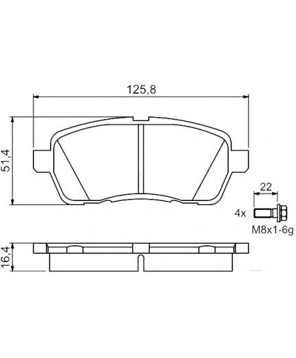 BOSCH Колодки дисковые