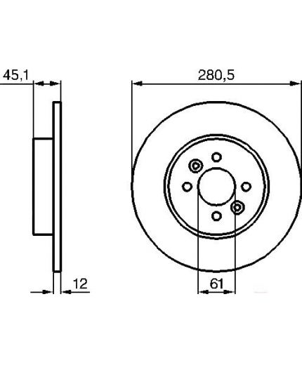 BOSCH Тормозной диск