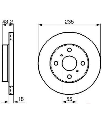 BOSCH Тормозной диск