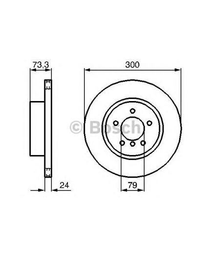 BOSCH Тормозной диск