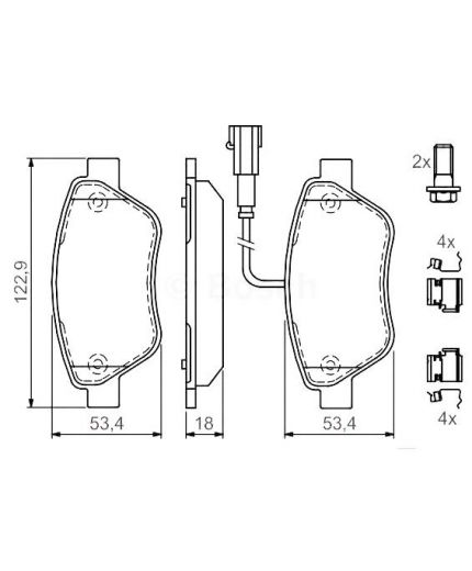 BOSCH Колодки дисковые