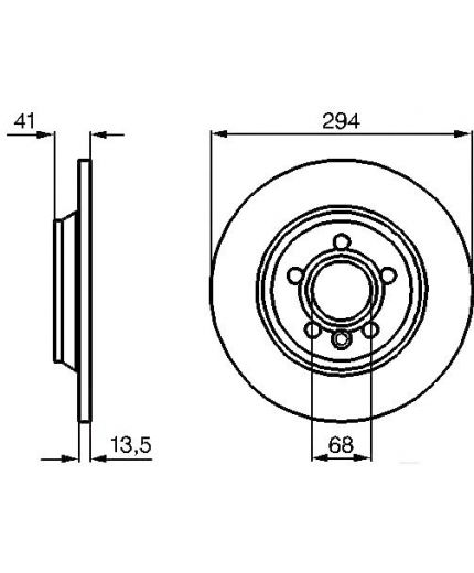 BOSCH Тормозной диск