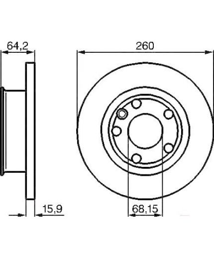 BOSCH Тормозной диск